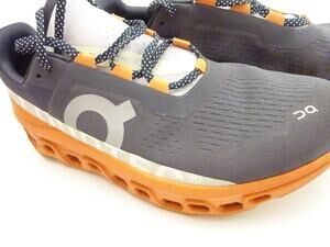 On Cloud Cloudmonster Mens 11.5 Running Shoes Gray Orange CloudTec Sneakers